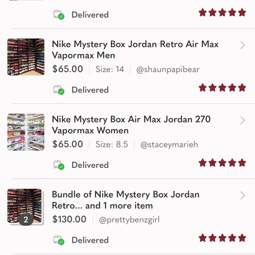 NEW MYSTERY BOX Nike Jordan Retro Air Max 270 95 97 Vapormax Plus Dunk Training - Picture 6 of 9